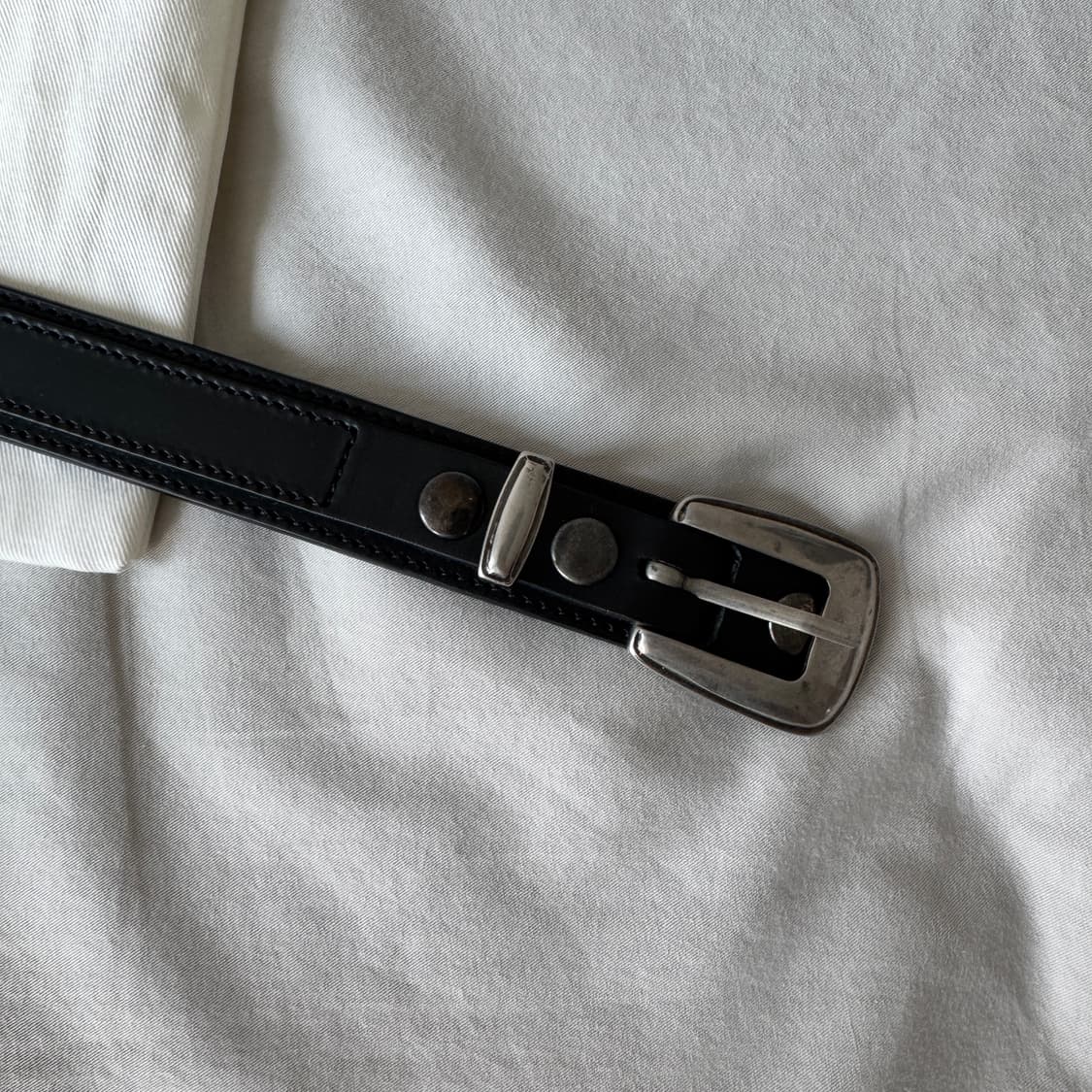 르메르 / 미니멀 웨스턴 벨트 레더 블랙 / 80 상품이미지1