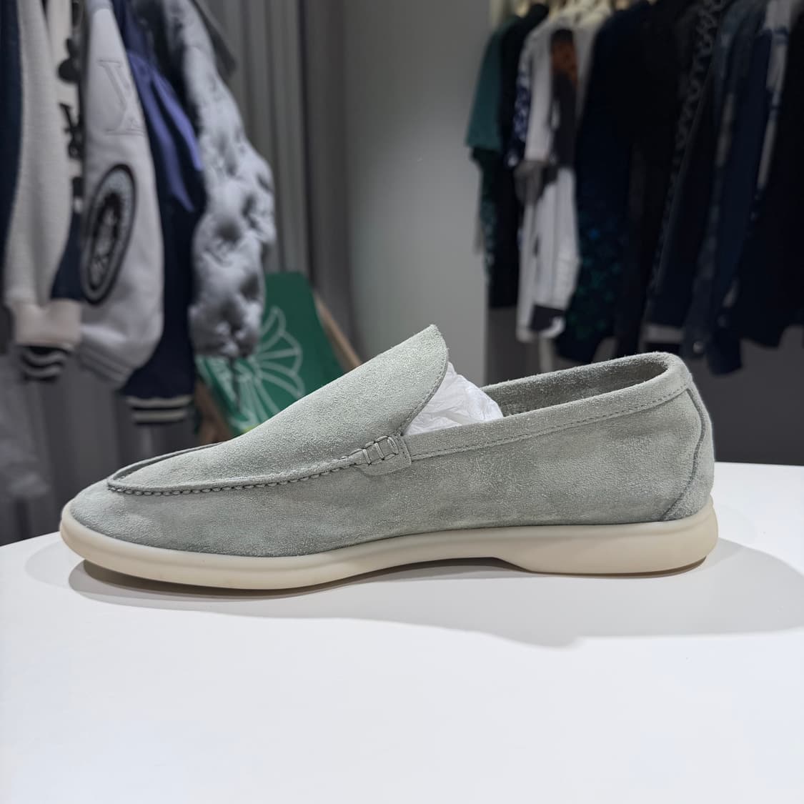 (A/41.5) / 로로피아나 썸머 워크 스웨이드 로퍼 그린 상품이미지6