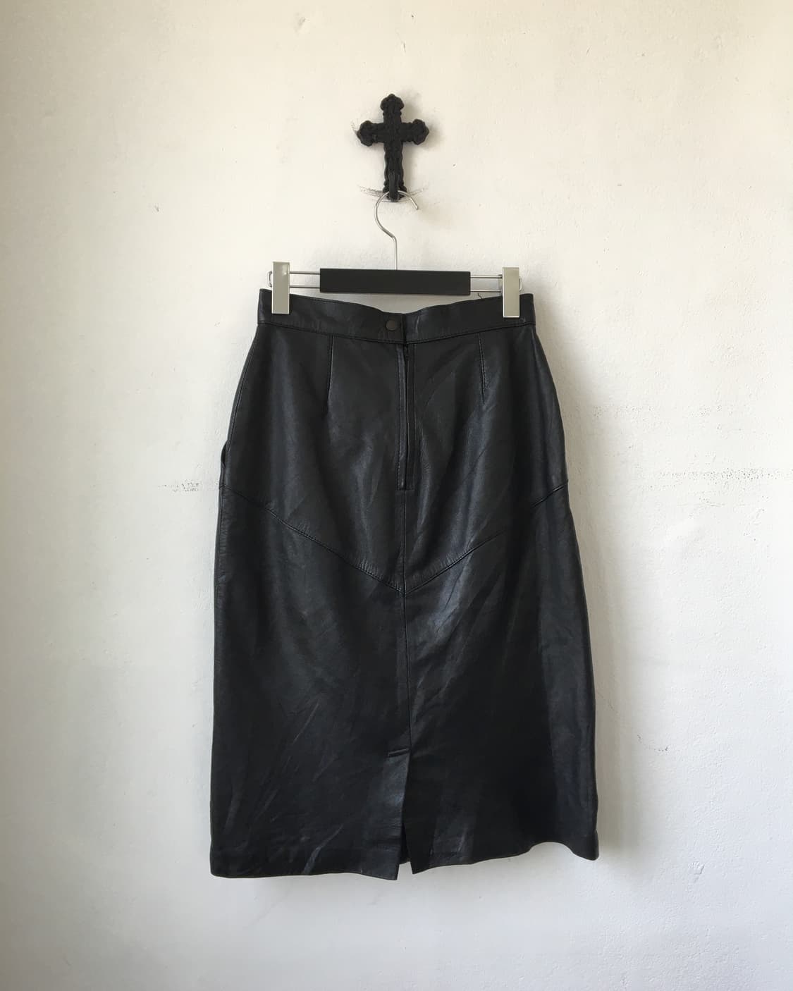 Lamb skin leather skirt 상품이미지2