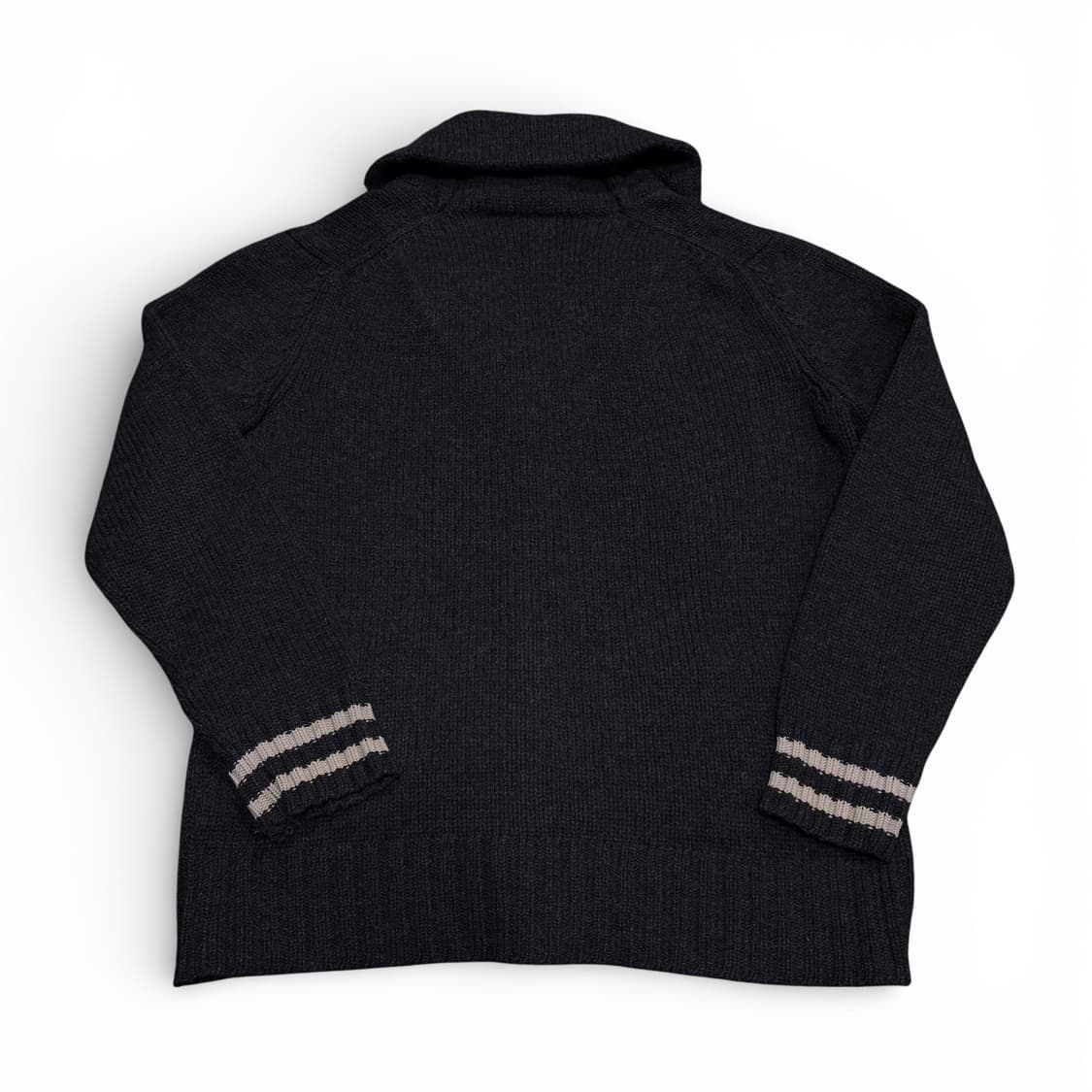 L 라코스테 차콜 엘보우패치 울 숄카라 가디건 상품이미지2