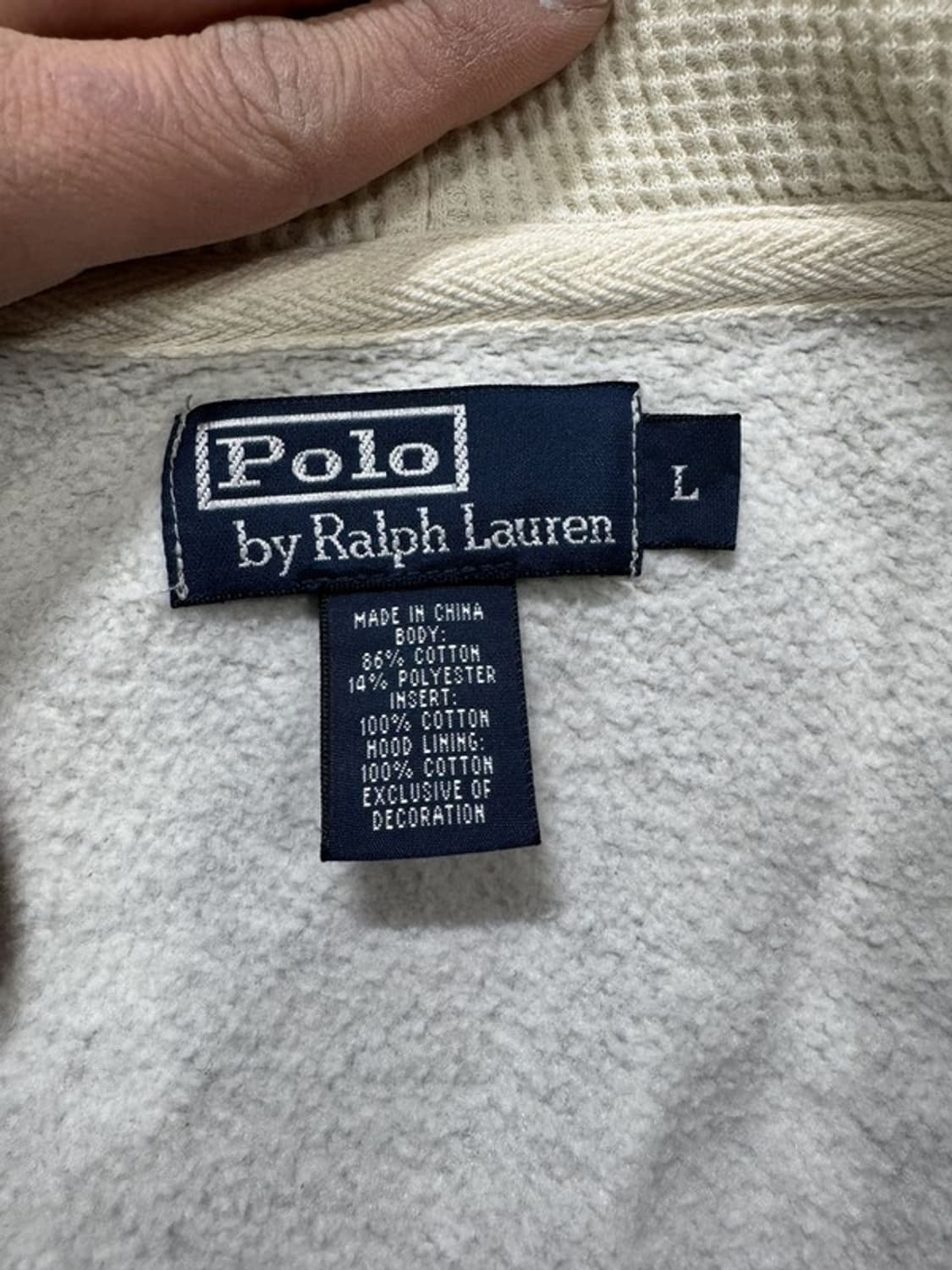 폴로 랄프로렌 그레이 후드집업 레드포니 L 상품이미지6