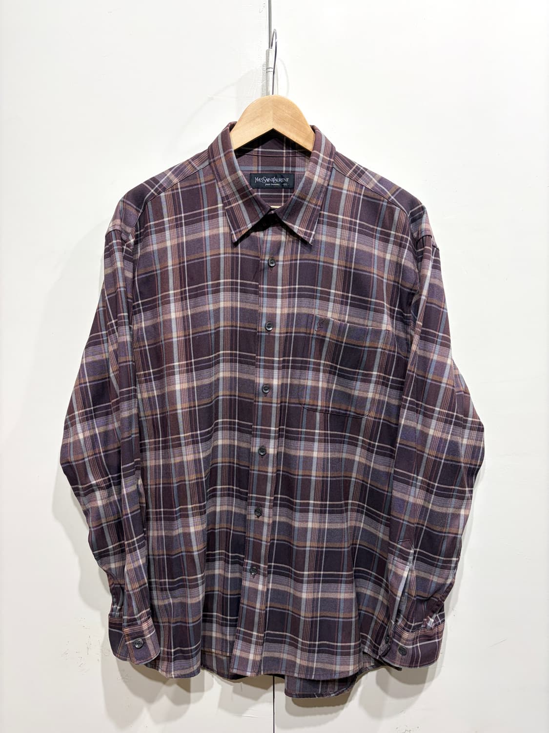 YSL 입생로랑 체크 셔츠 상품이미지1