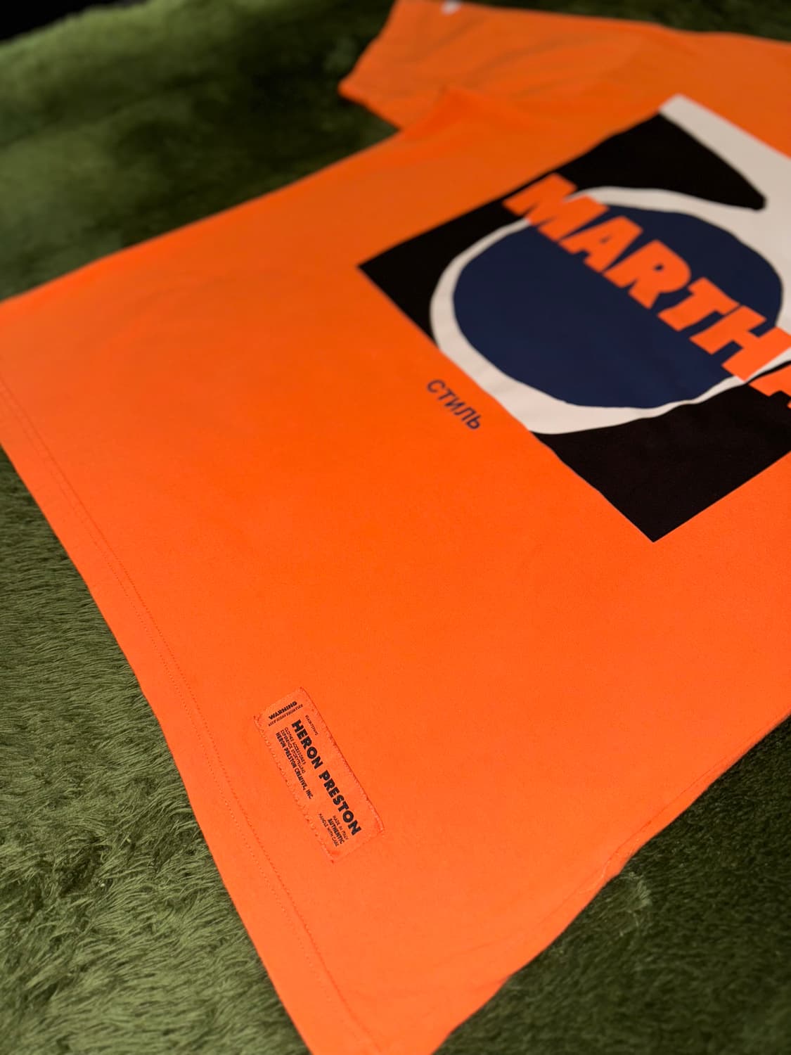 [M] 헤론프레스톤 Martha 그래픽 루즈 핏 티셔츠 오렌지 상품이미지6