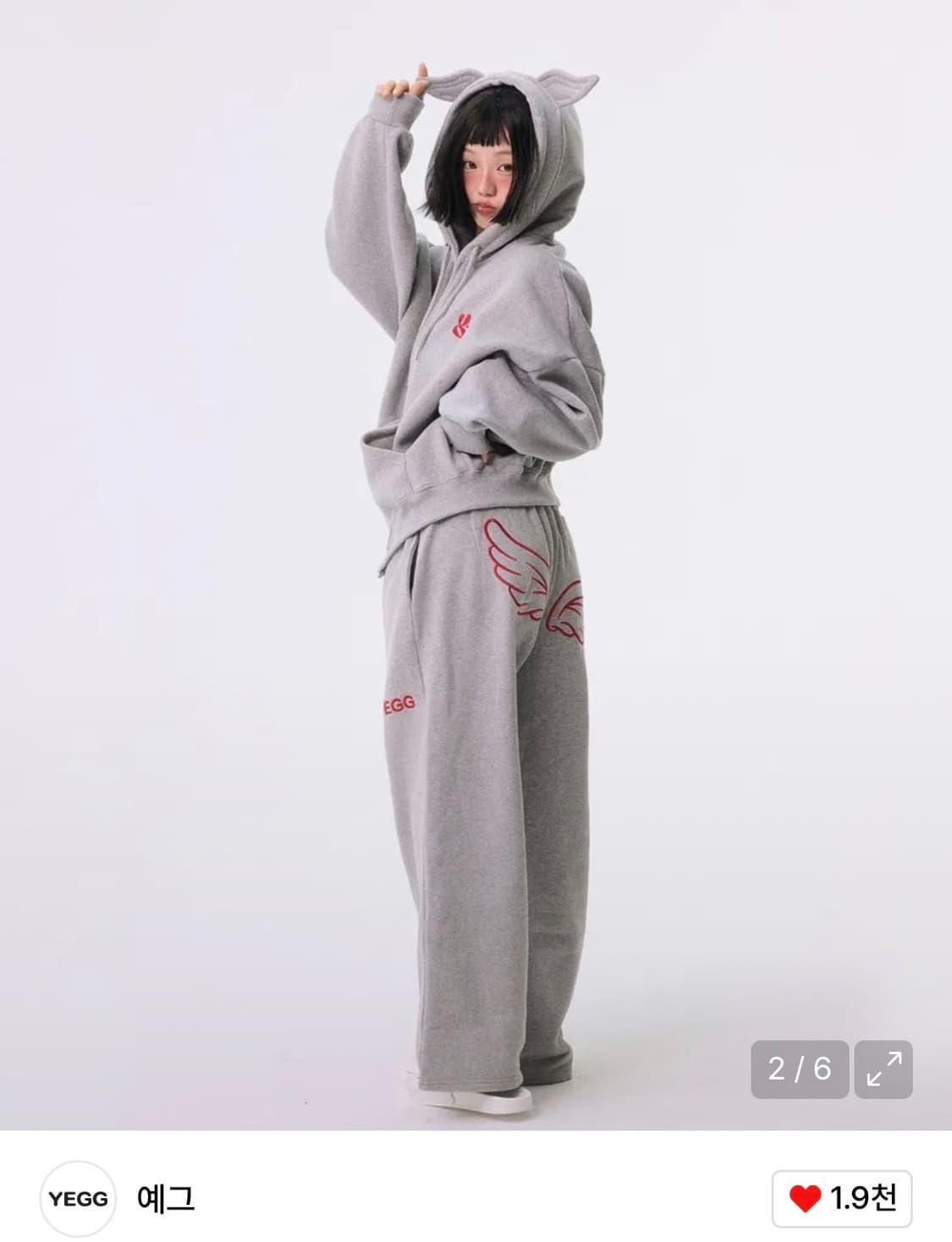 예그 윙 후디 셋업 (바지포함) 상품이미지1