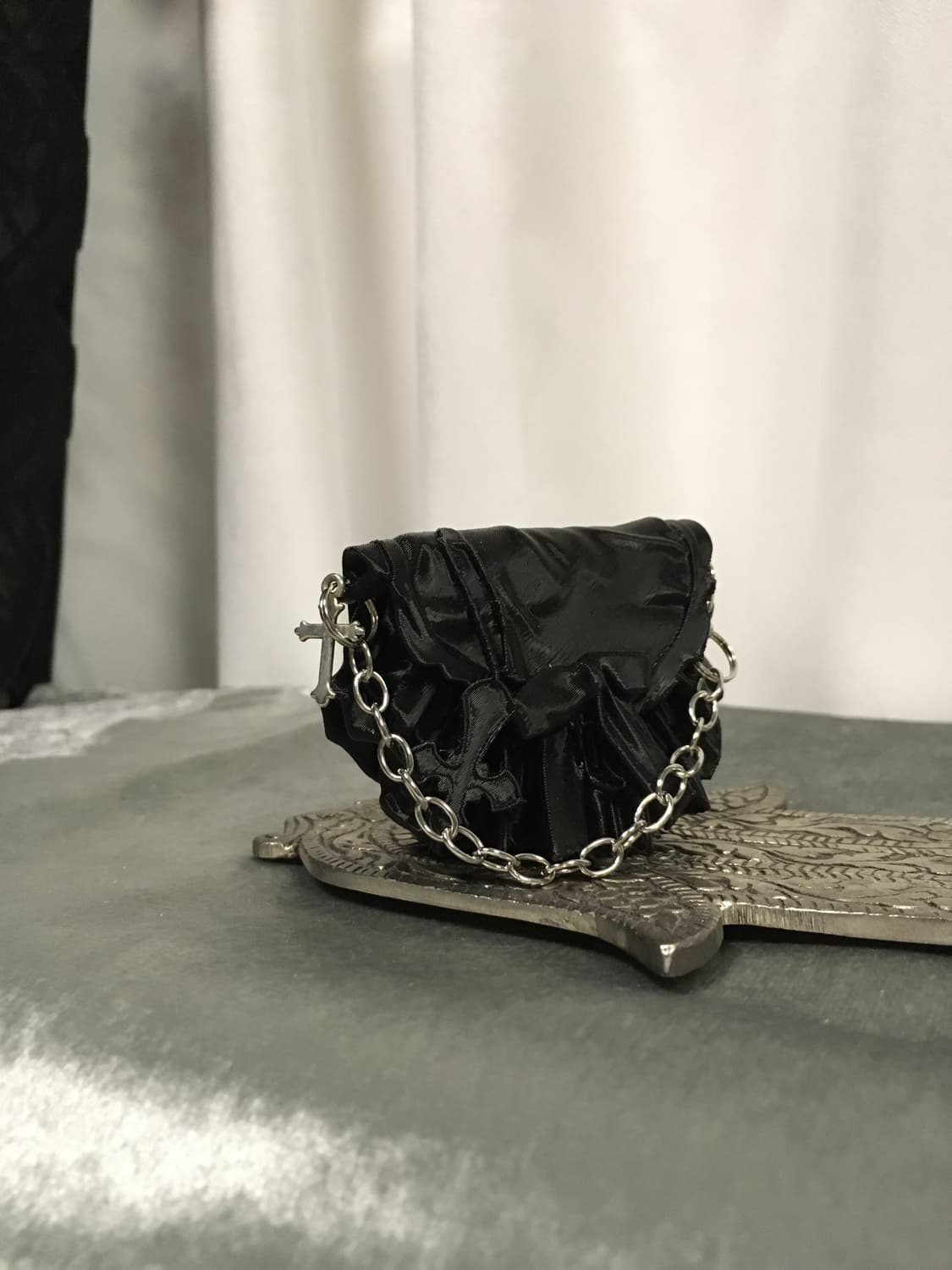 Kurokamimotel 쿠로카미모텔 오브제 키링 백 블랙 상품이미지4