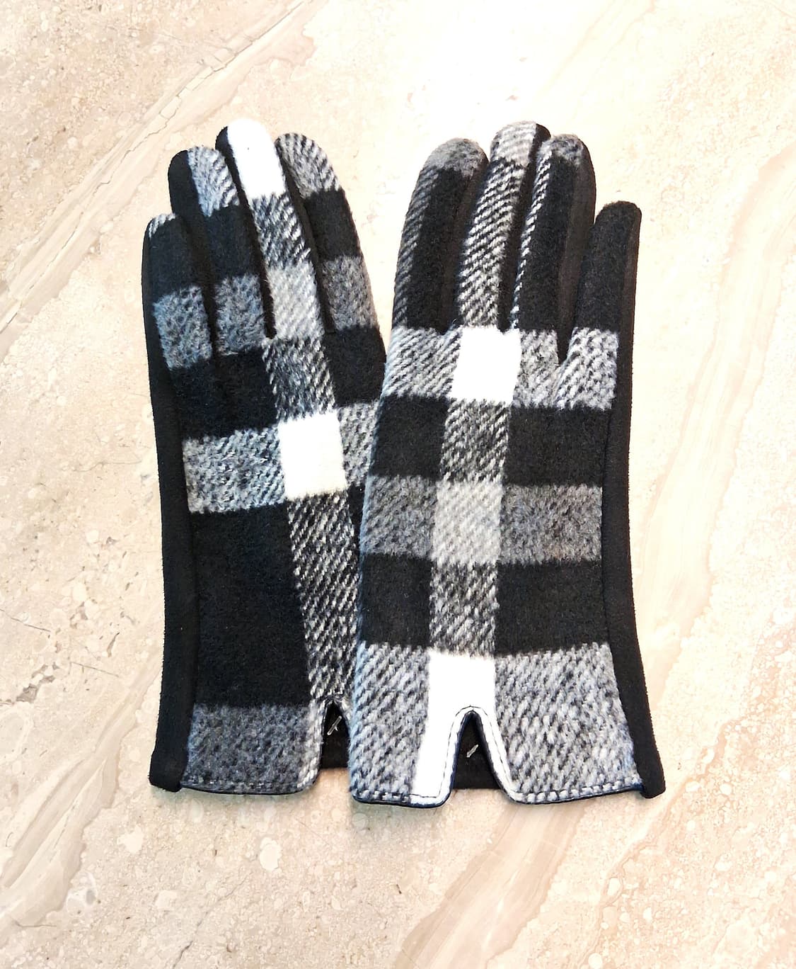 여성용 그레이 체크 장갑 2번 (새상품) 상품이미지4