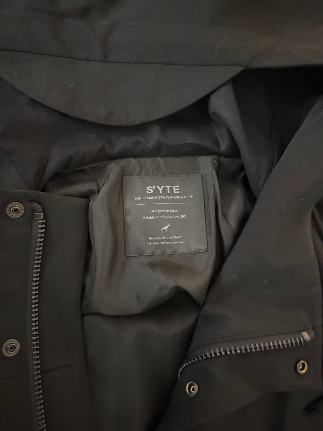 s’yte by Yohji Yamamoto 워셔 울 개버딘 밀리터리 코트 상품이미지6