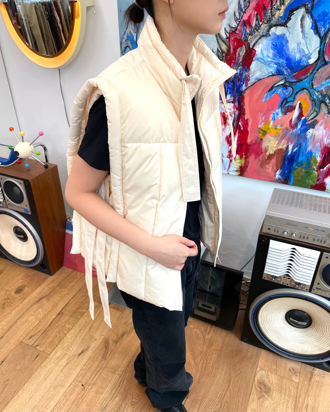 GANNI 가니 스트랩 다운 베스트 상품이미지3