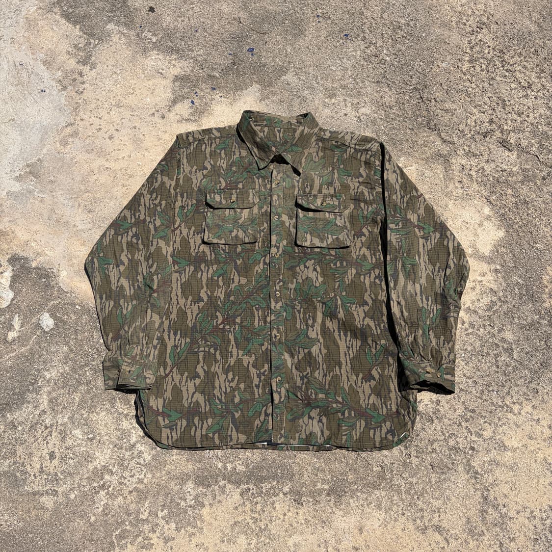 80s-90s Greenleaf 카모 빈티지 셔츠 XL 상품이미지1