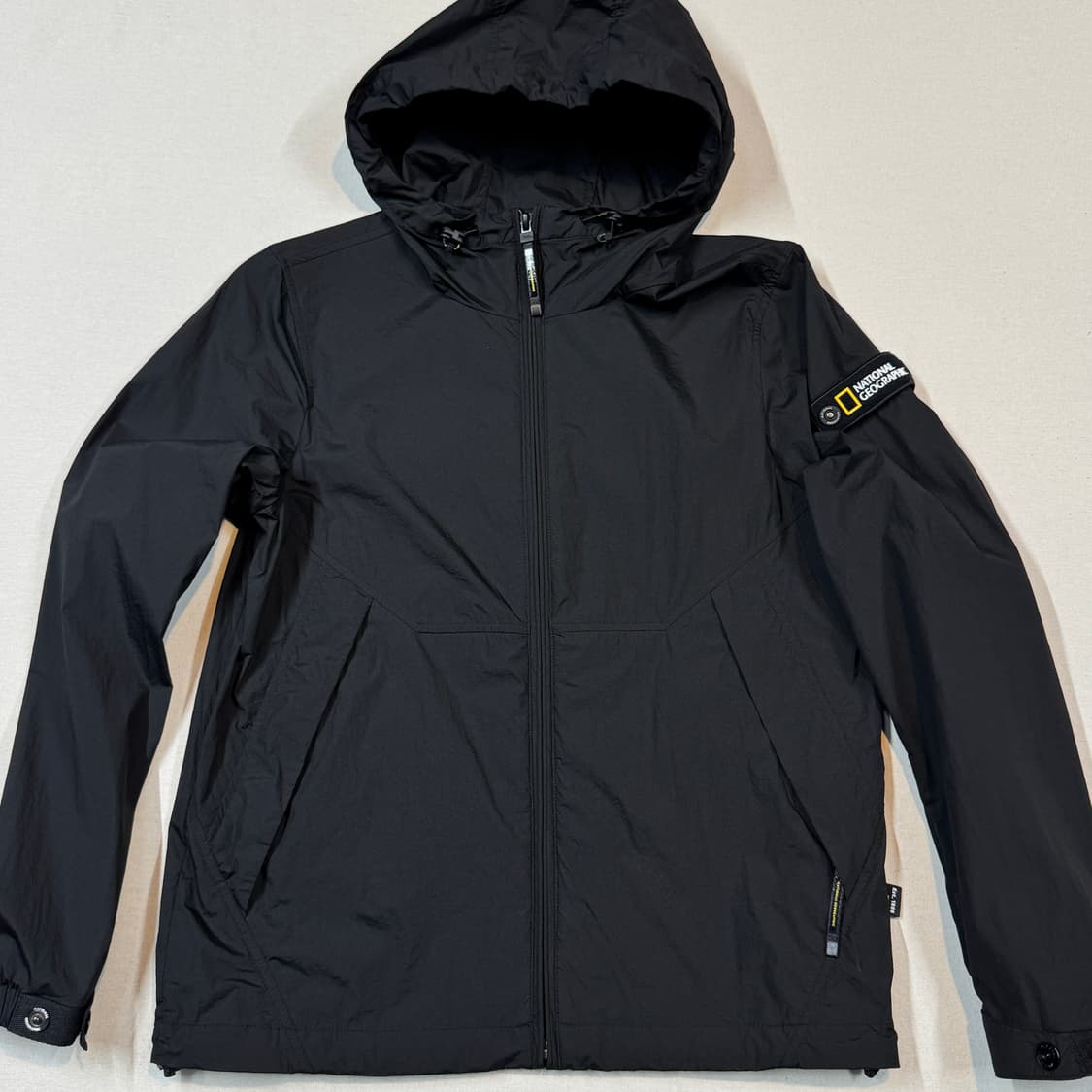 S) 내셔널지오그래픽 바람막이 후드 자켓 블랙 상품이미지2