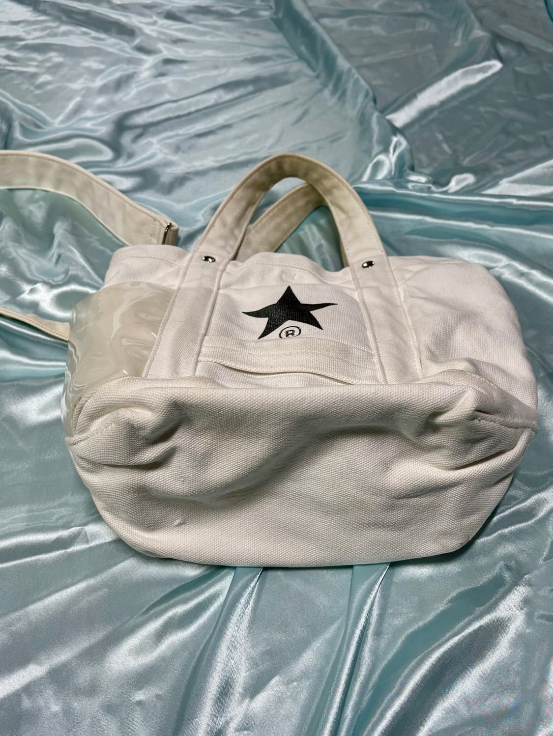 90s 빈티지 컨버스 스타 로고 코튼 크로스백 상품이미지5