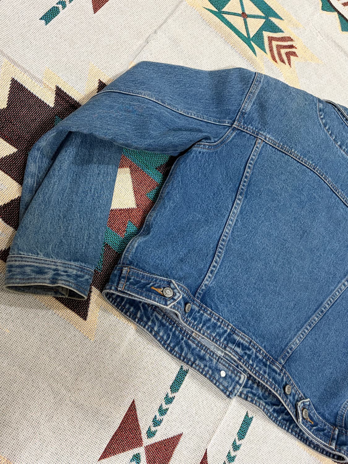 90s 올드 갭 롤링스톤즈 크롭 데님 트러커 상품이미지7