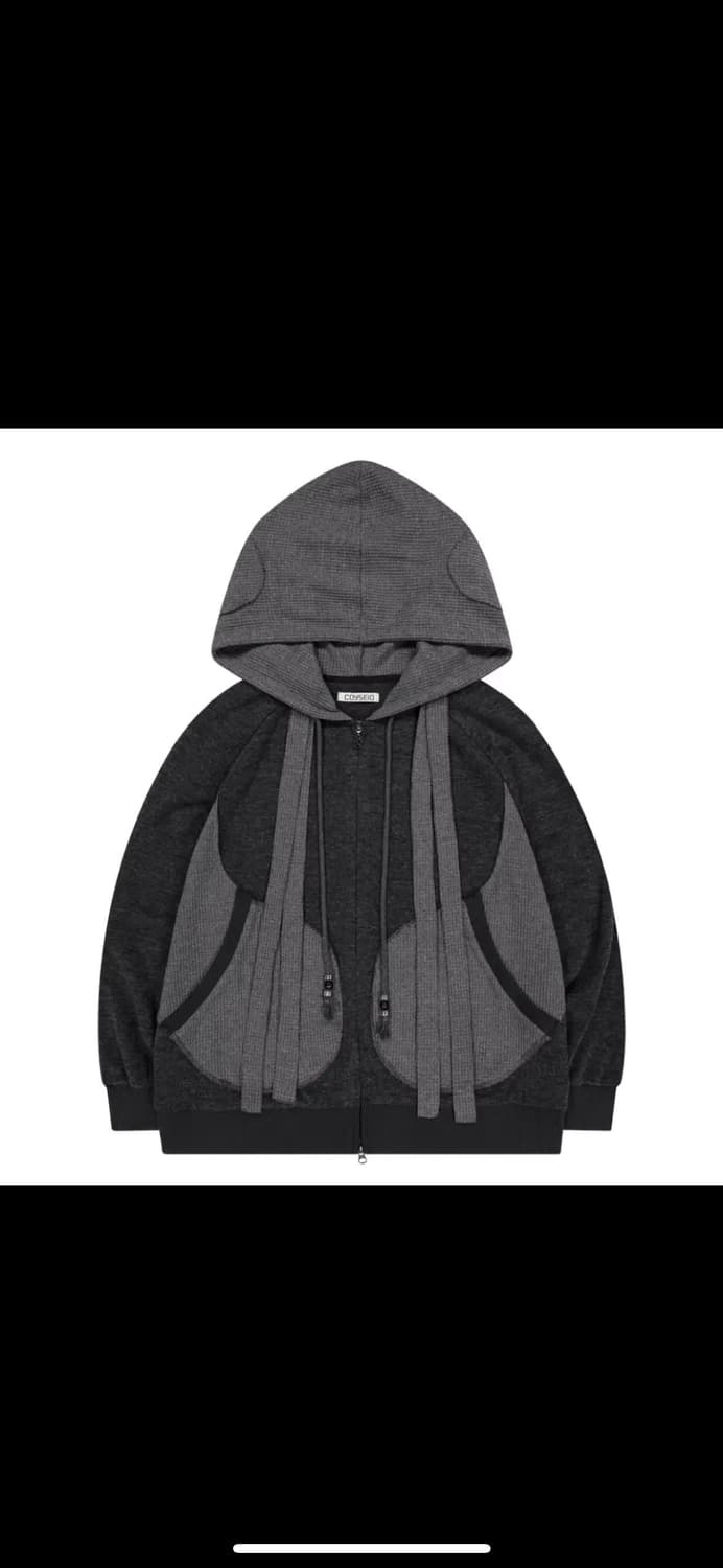 코이세이오 니트 이어머프 후드집업 상품이미지1