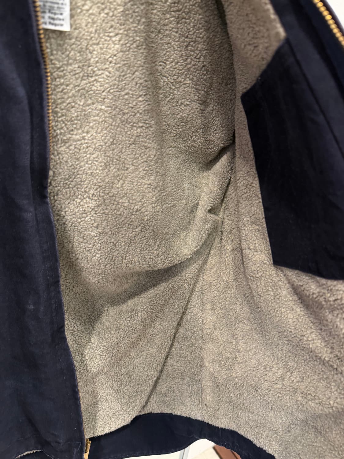 00s Carhartt 칼하트 덕 액티브 쉐르파 후드 워크 자켓 상품이미지4