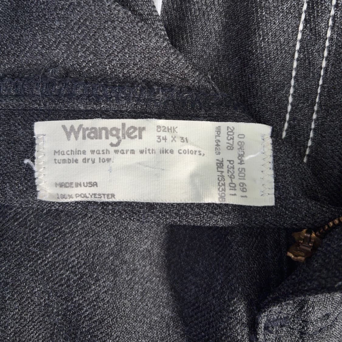 90~00s USA 랭글러 Wrangler 다크 그레이 부츠컷 트라우저 상품이미지10