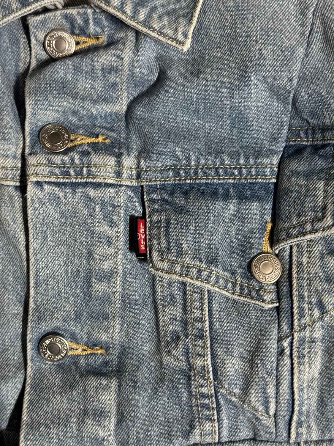 18FW 베트멍 리바이스 인디고 리워크 크롭 데님자켓 상품이미지5