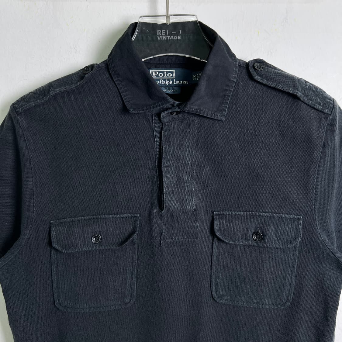 폴로 랄프로렌 밀리터리 견장 투포켓 반팔 폴로 셔츠 XS 상품이미지5