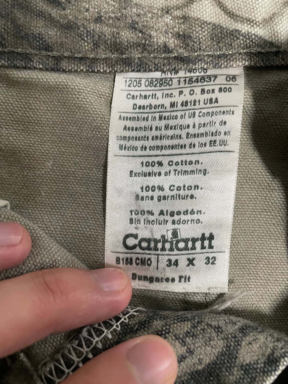 칼하트 리얼트리 팬츠 34x32 상품이미지2