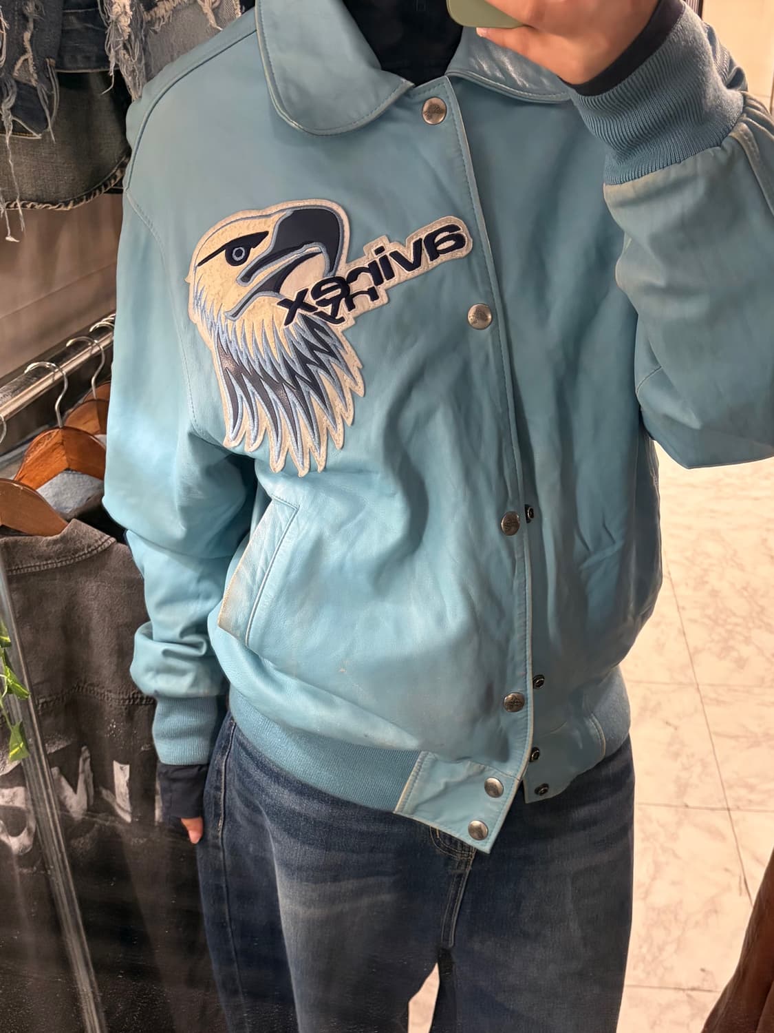 (정품/L)아비렉스 가죽 자켓 a1 상품이미지1