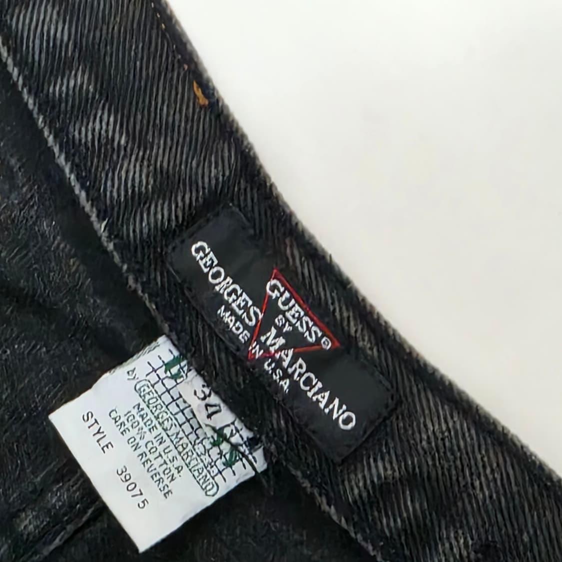 32) 90s Guess 흑청 와이드 데님팬츠 상품이미지5