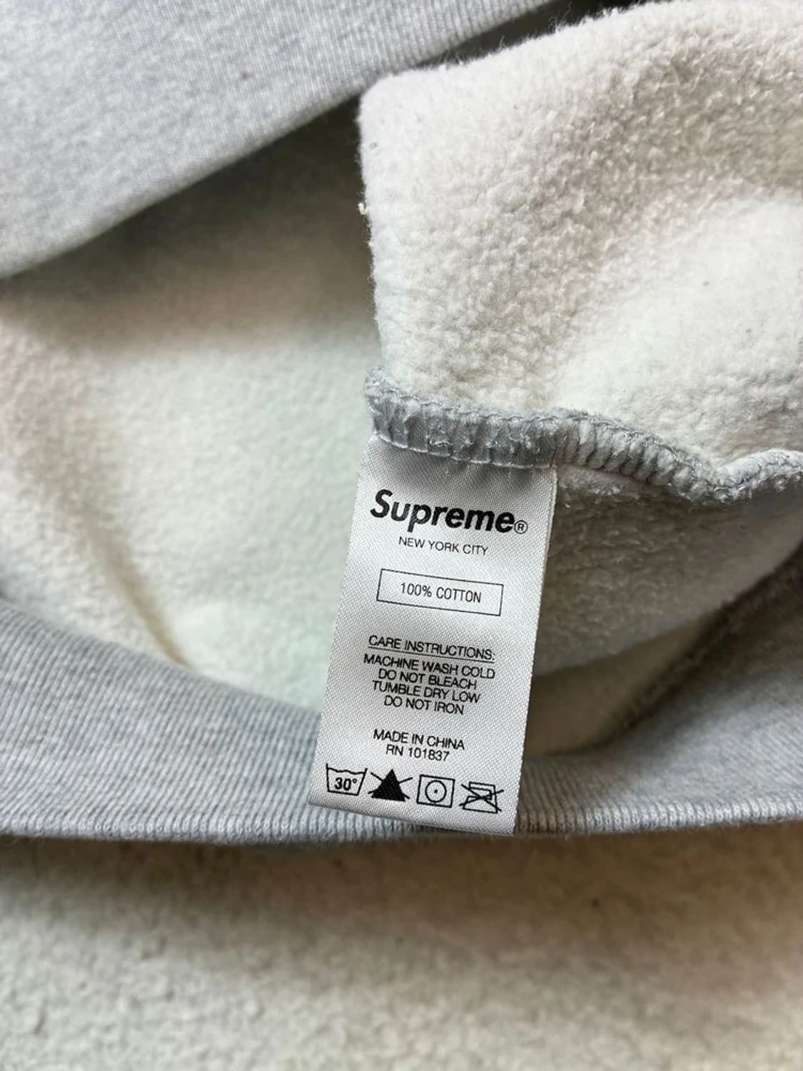 슈프림 21ss 빅 로고 헤더 그레이 후드티 PN6876 상품이미지9
