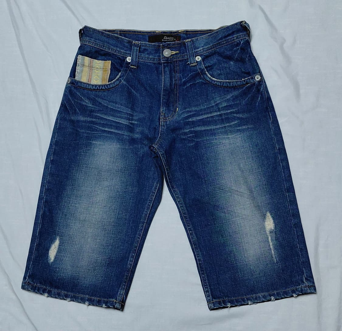 [M] 도미네이트(Dominate) 에스닉 포인트 빈티지 데님 반바지 상품이미지1