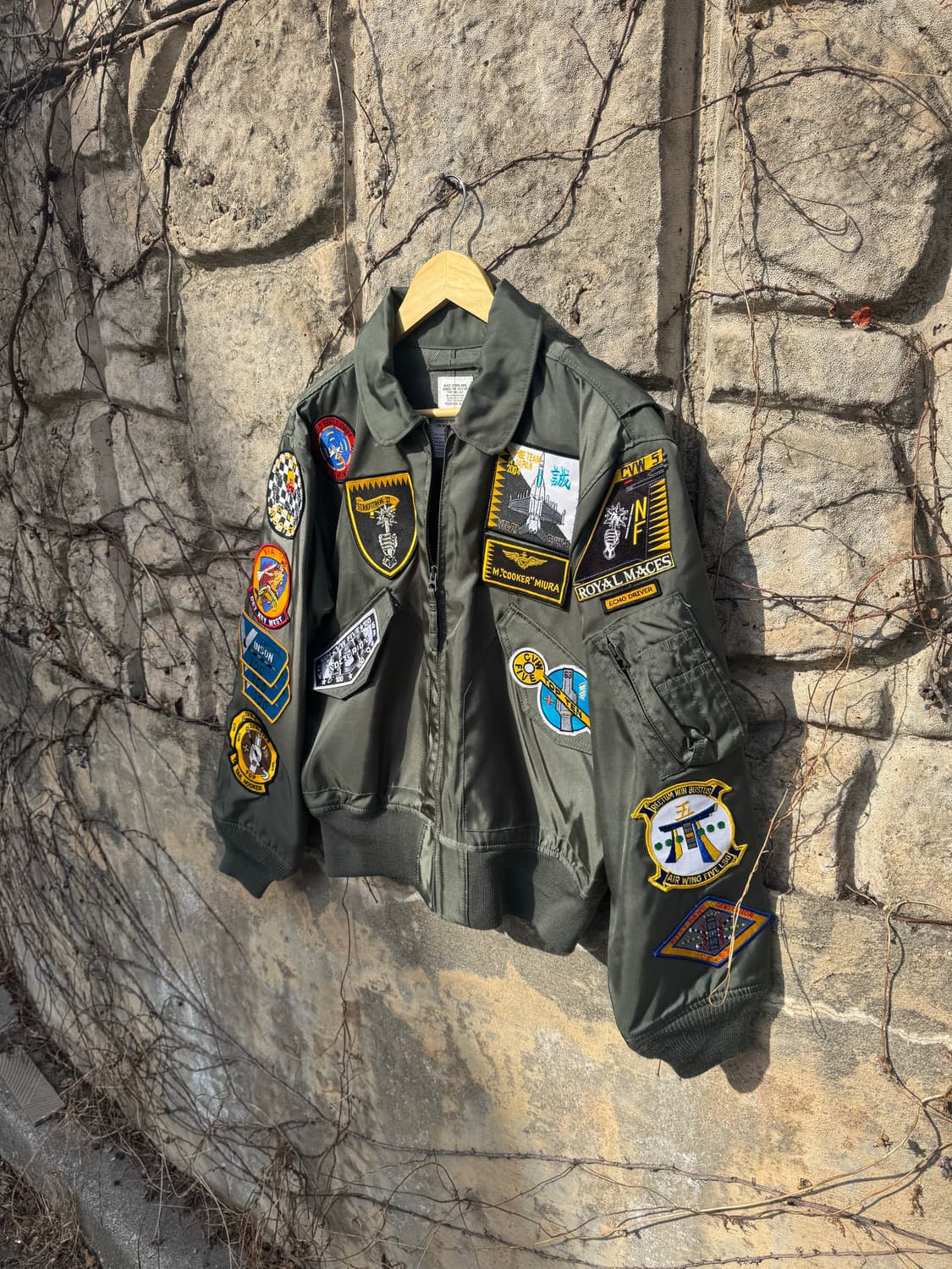 휴스턴 제팬 미군 미공군 복각 cwu-36p 항공 점퍼 자켓 풀패치 상품이미지3
