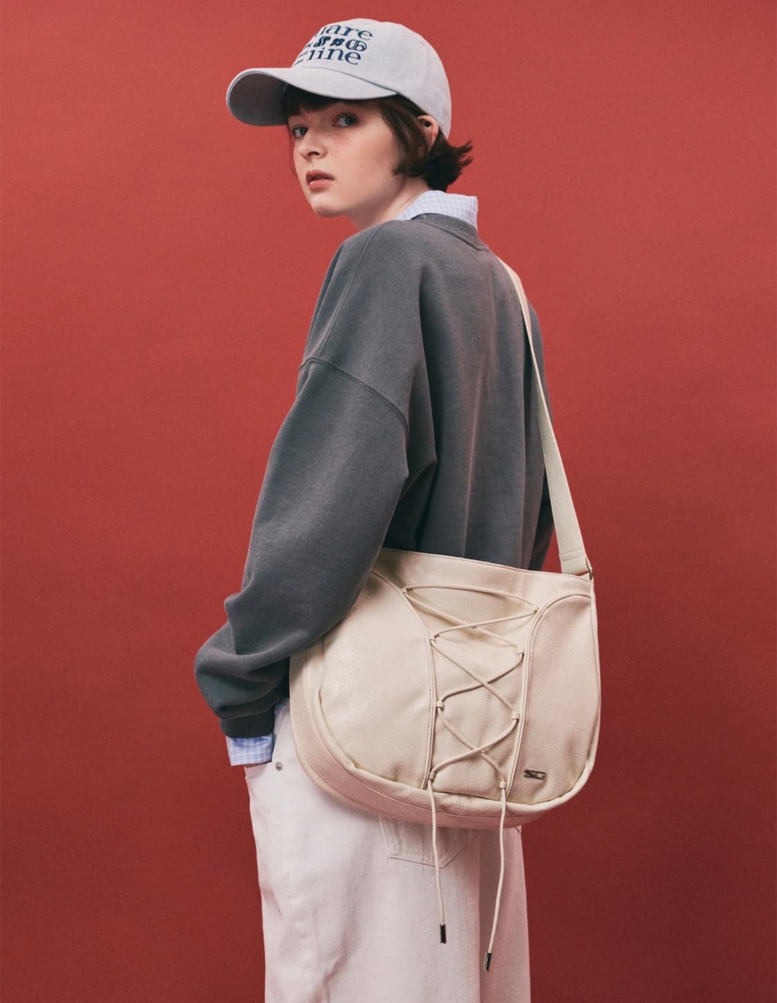 [새상품] 스퀘어라인 리나백 크로스백 숄더백 실버백 상품이미지2