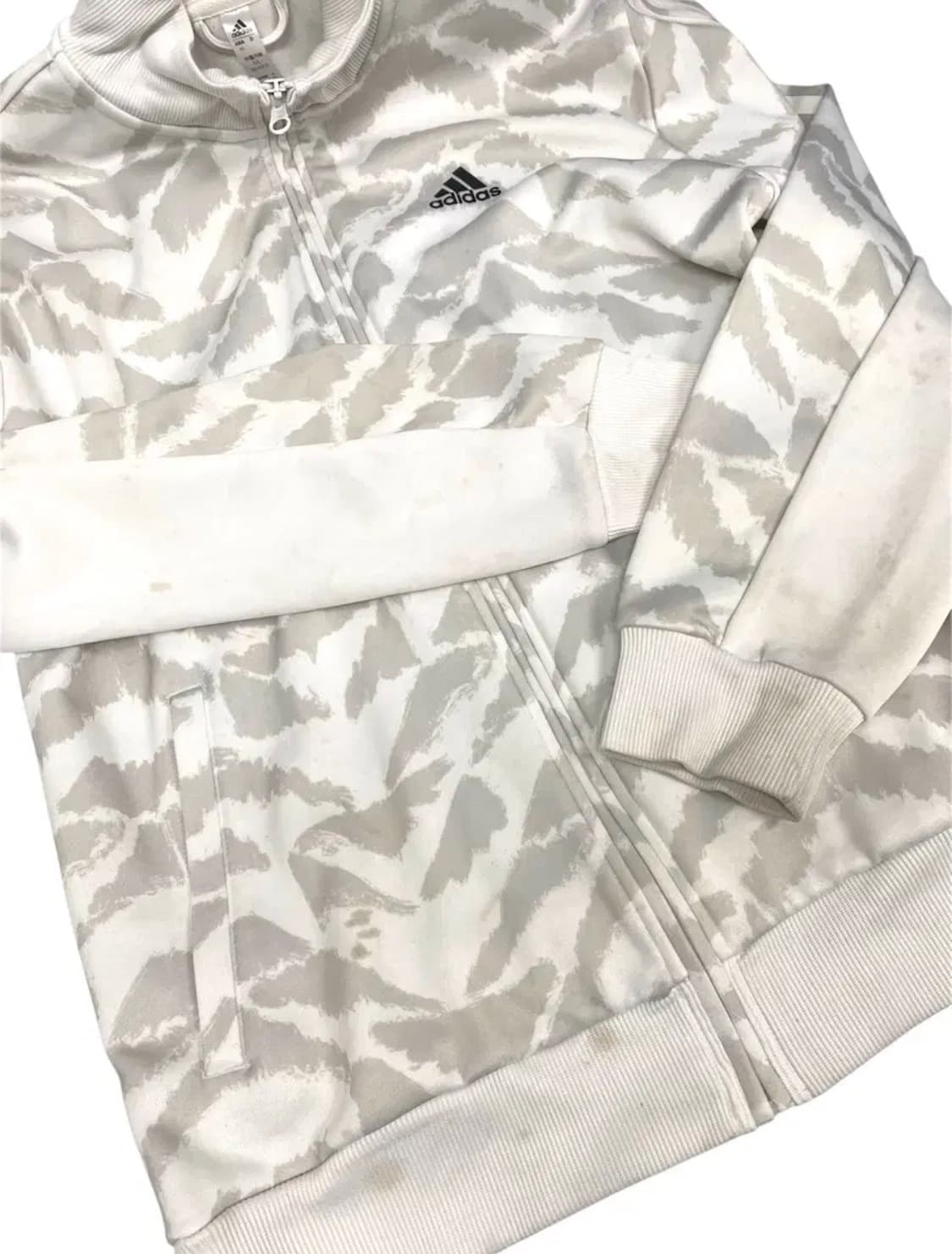 아디다스 희귀 화이트 무늬 트랙탑 L 상품이미지5