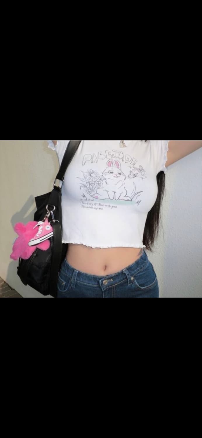 페일제이드 버니 토끼 크롭 반팔티 티셔츠 상품이미지7