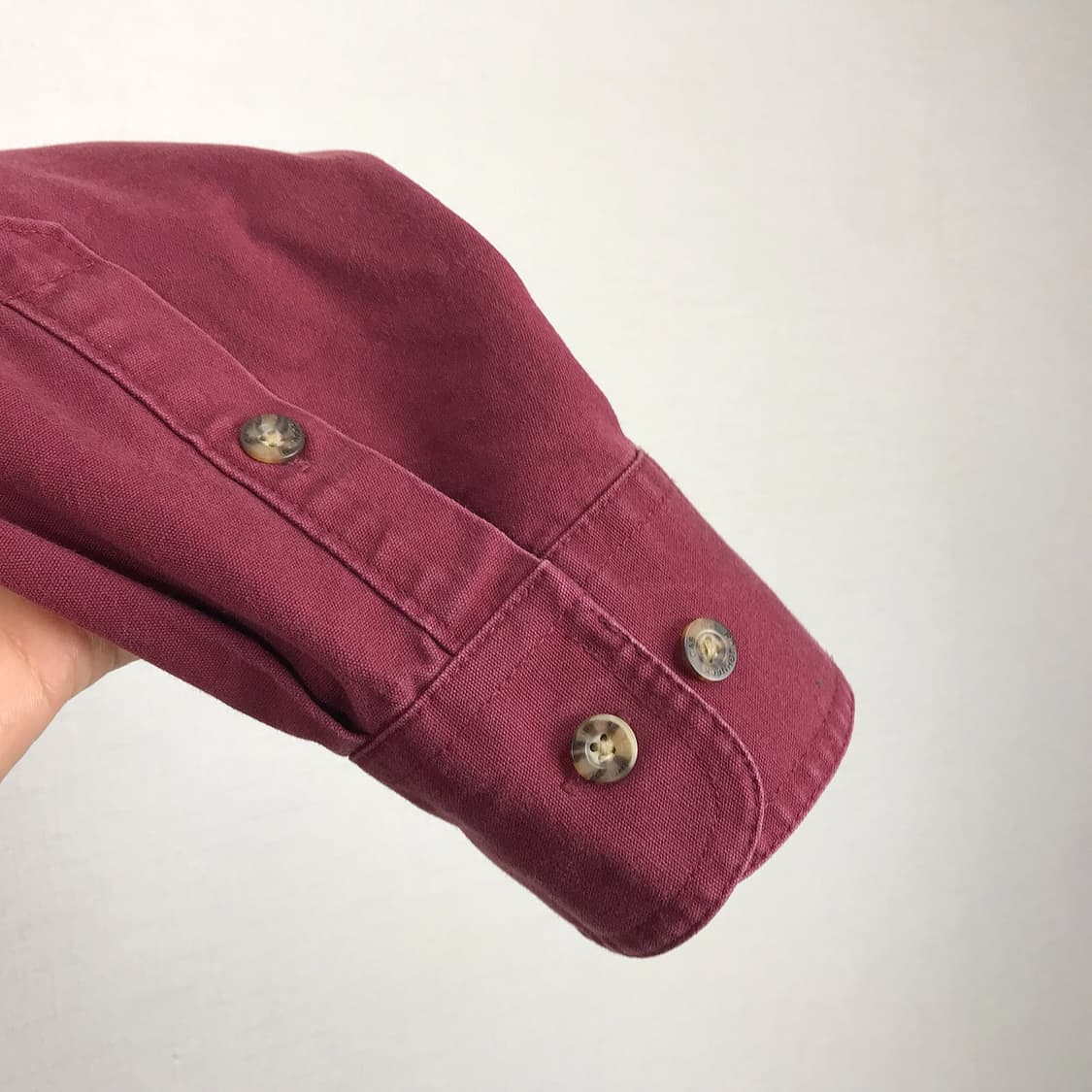 칼하트 Carhartt 투포켓 워크 셔츠 남방 와인색 남성XL 상품이미지5