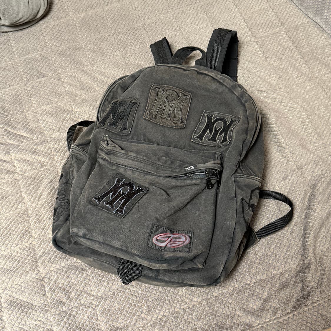 (극미중고)MPQ 워시드 패치 백팩 상품이미지1