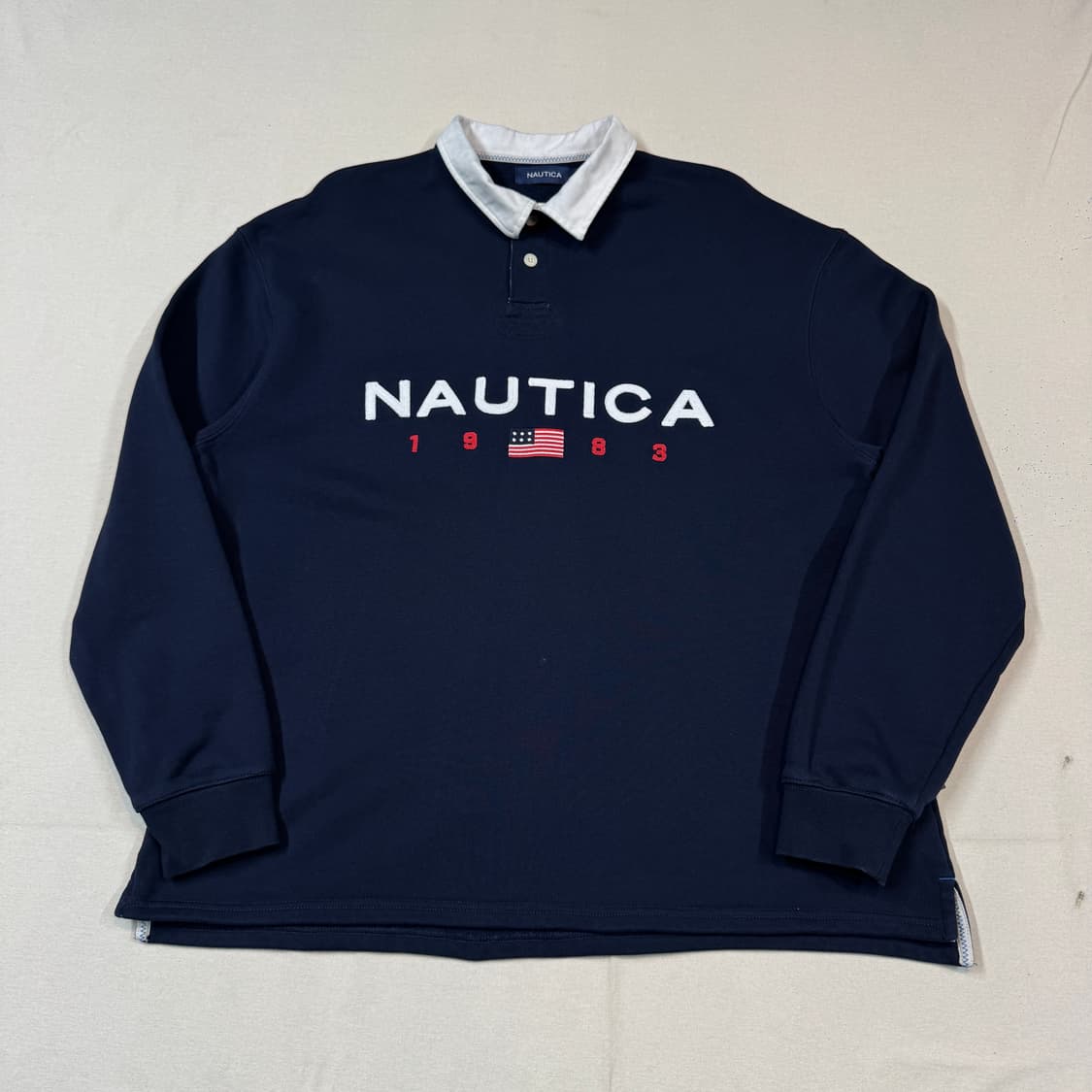 XL) 노티카 스펠로고 긴팔 카라티 럭비티 상품이미지1