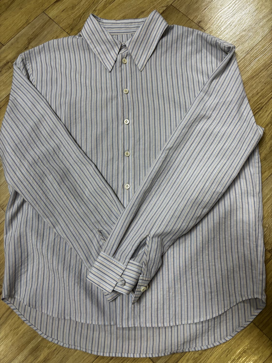 타일레 VOILE BLANCHE COMO SHIRT SALT STRIPE 상품이미지4