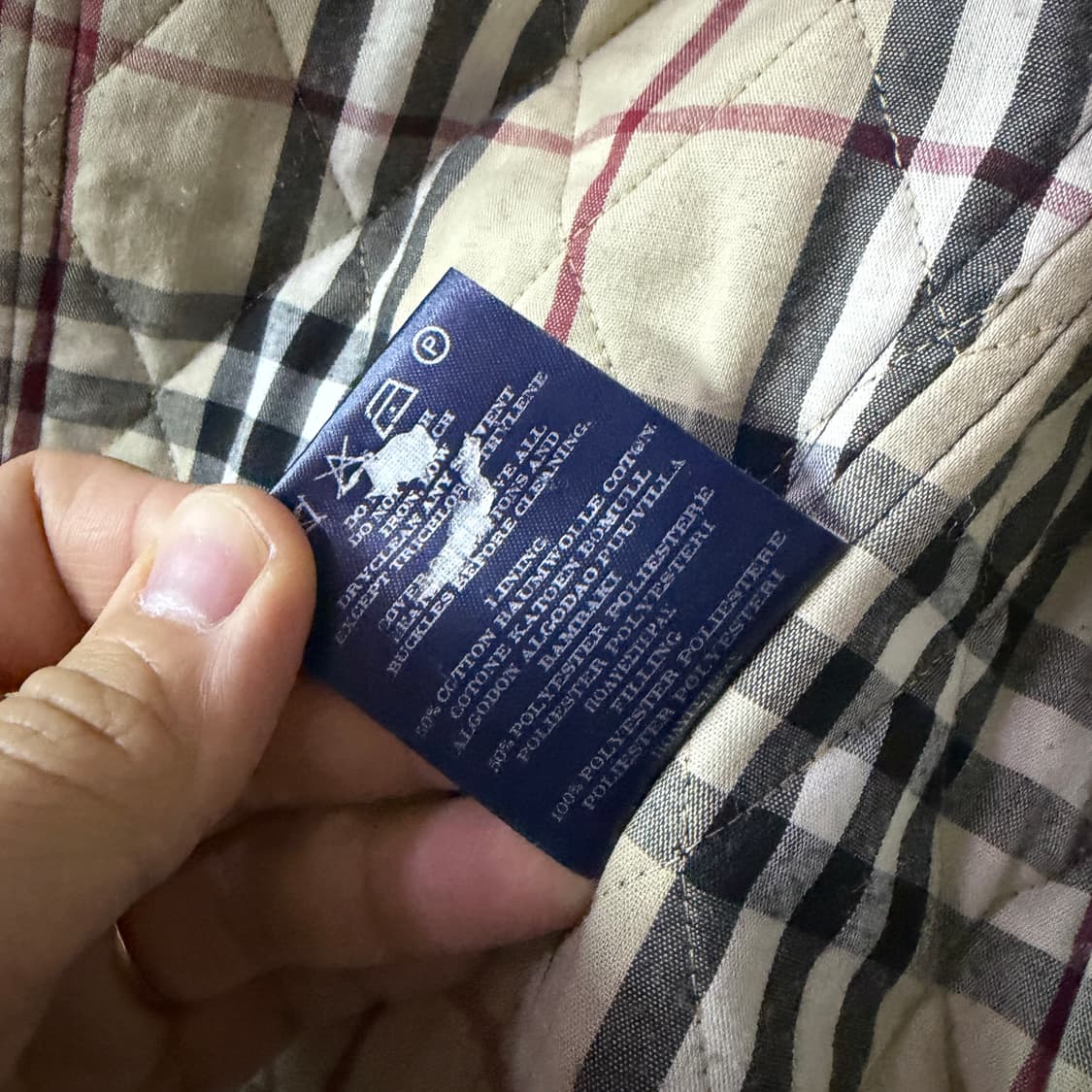 버버리 퀄팅후드 자켓 네이비 (44) 상품이미지6