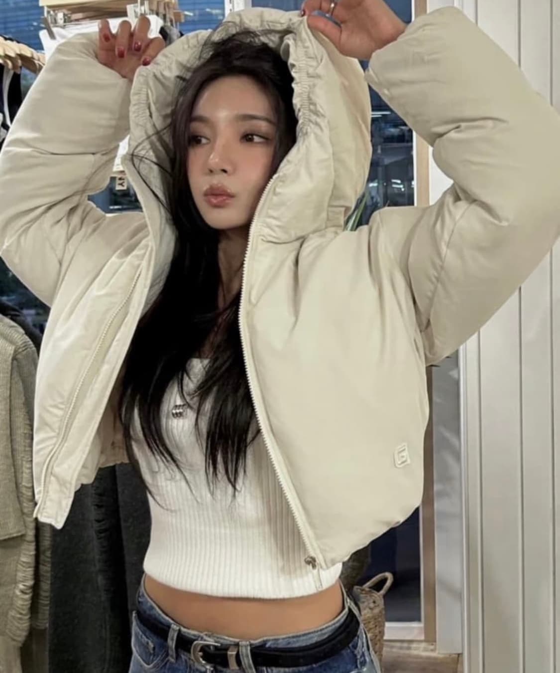 글로니 푸퍼 패딩 아이보리 상품이미지2