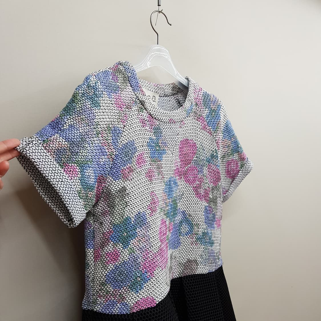 SEA New York 플라워 메쉬 배색 플레어 원피스 4사이즈 상품이미지3