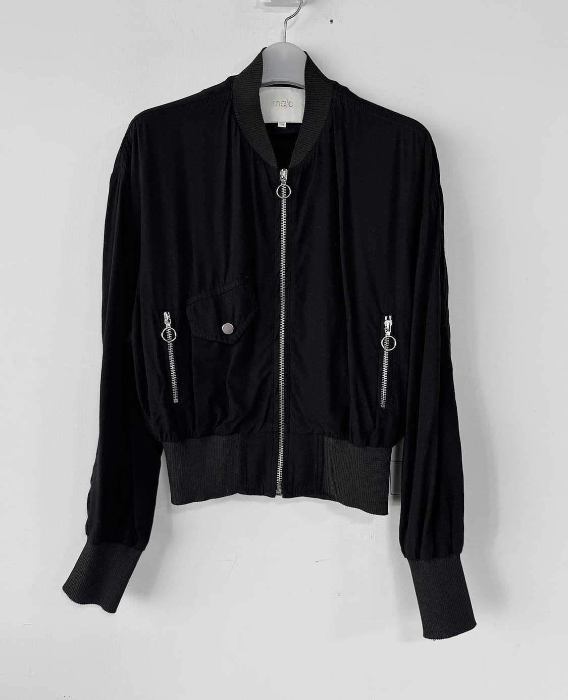 마쥬 maje 블랙 집업 봄버 재킷 상품이미지2