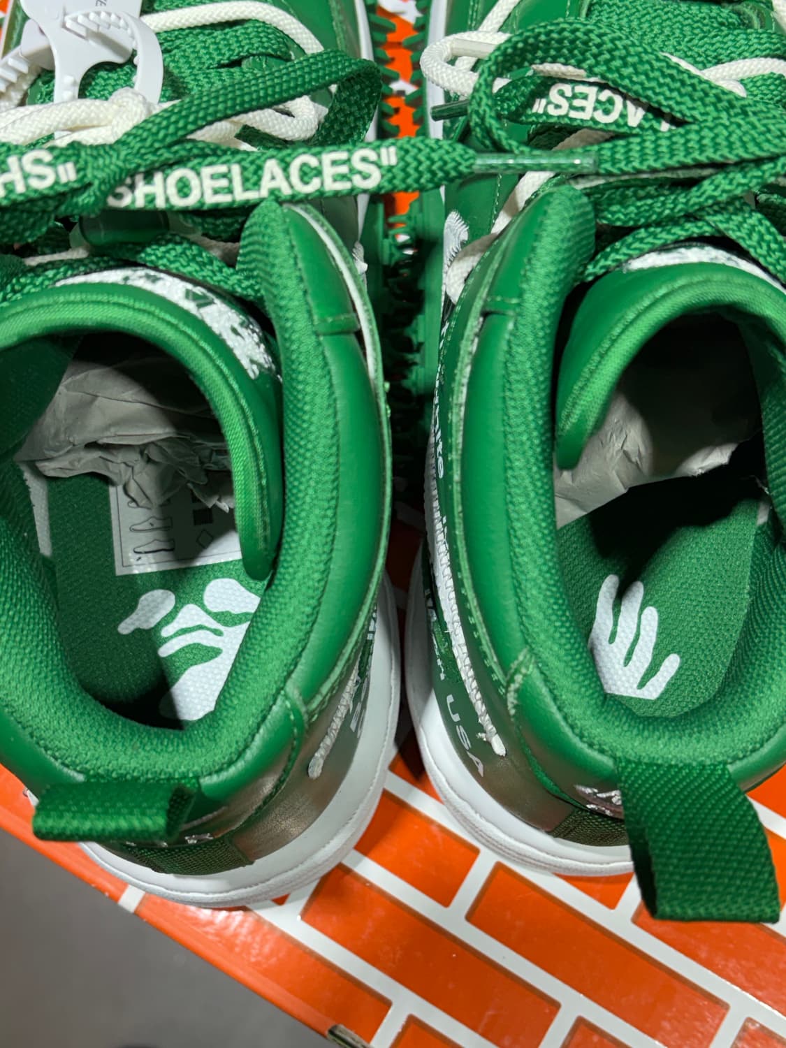 (새상품급) 280 나이키 x 오프화이트 에어포스 파인그린 상품이미지4