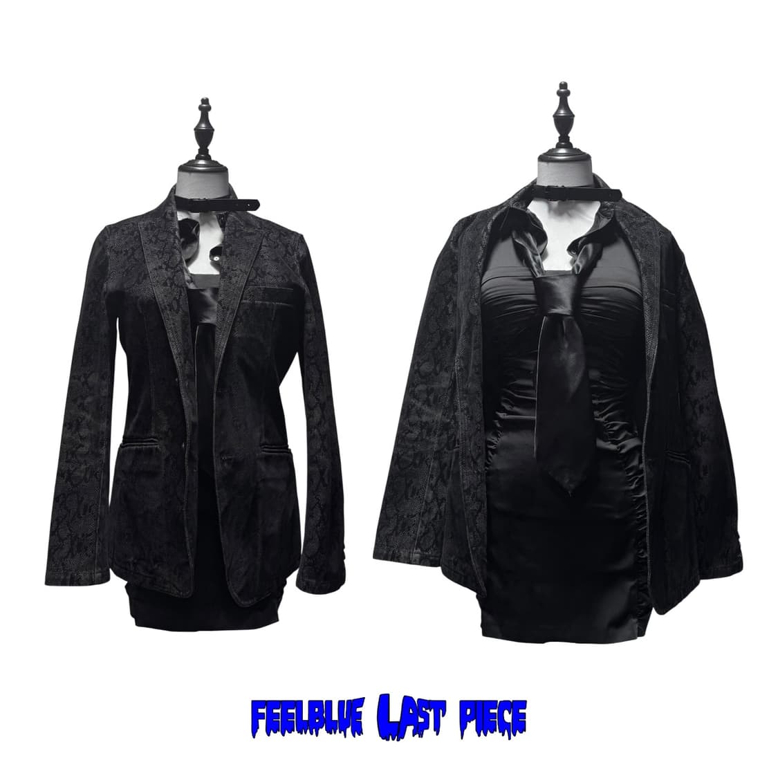 Velvet Python Overlay Denim Jacket  상품이미지6
