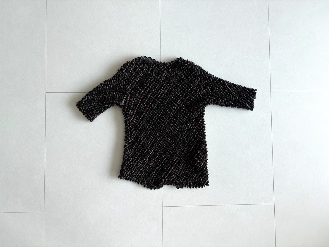 crinkle grid top 상품이미지2