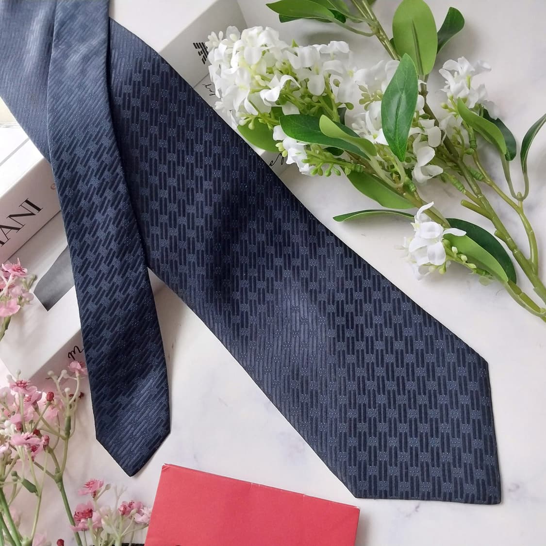 조르지오 아르마니 실크 자카드 패턴 넥타이 9.8cm A+등급 K2244 상품이미지4