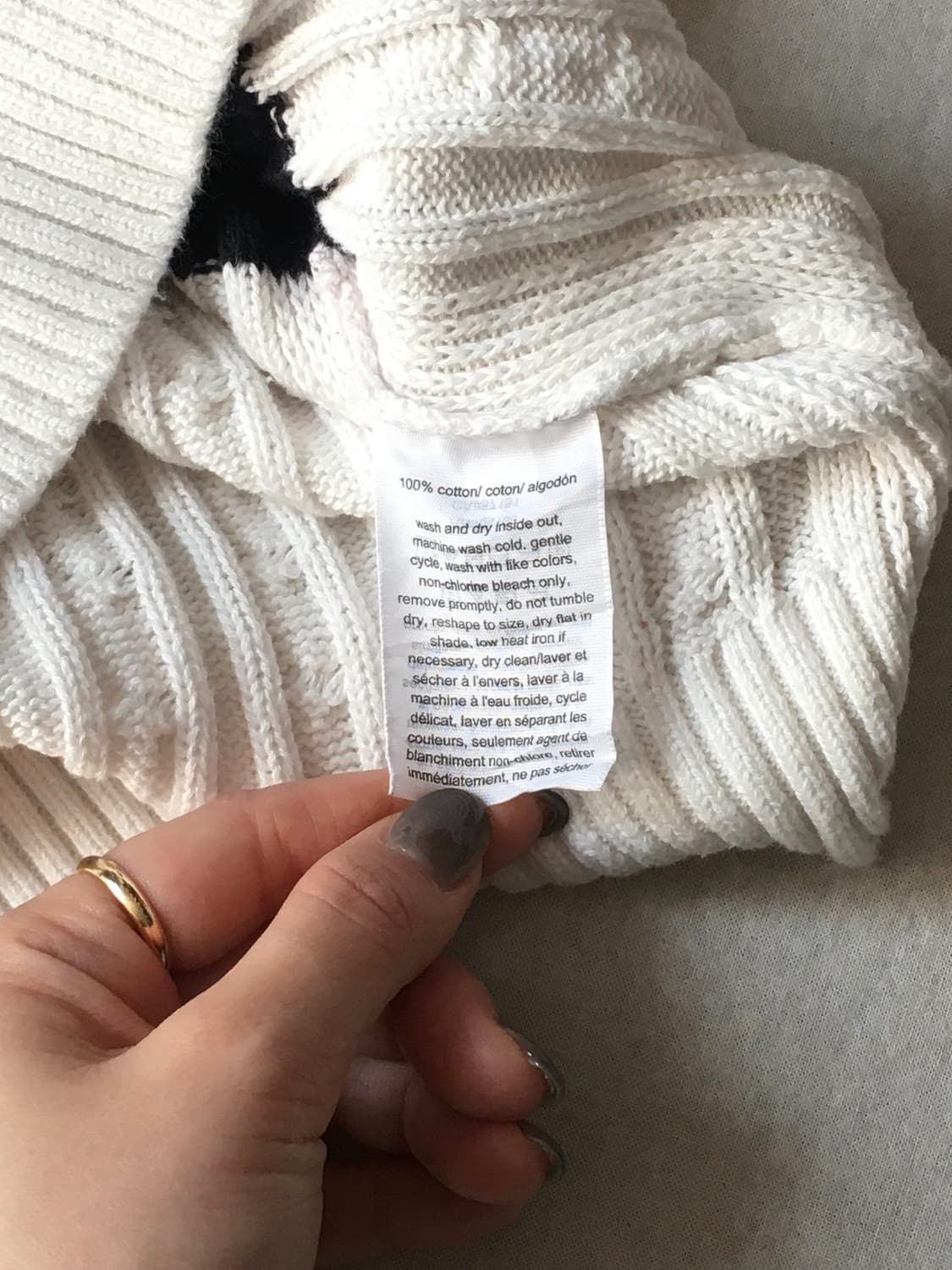 타미힐피거 배색 케이블니트 상품이미지5