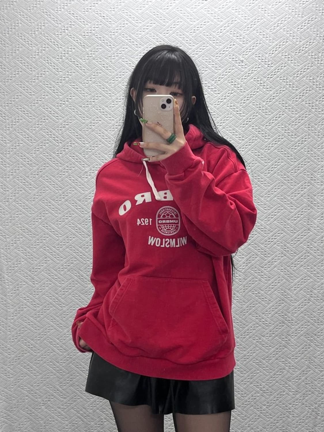 엄브로 올드스쿨 레트로 빈티지 스펠로고 후드티 100 C09466 상품이미지1