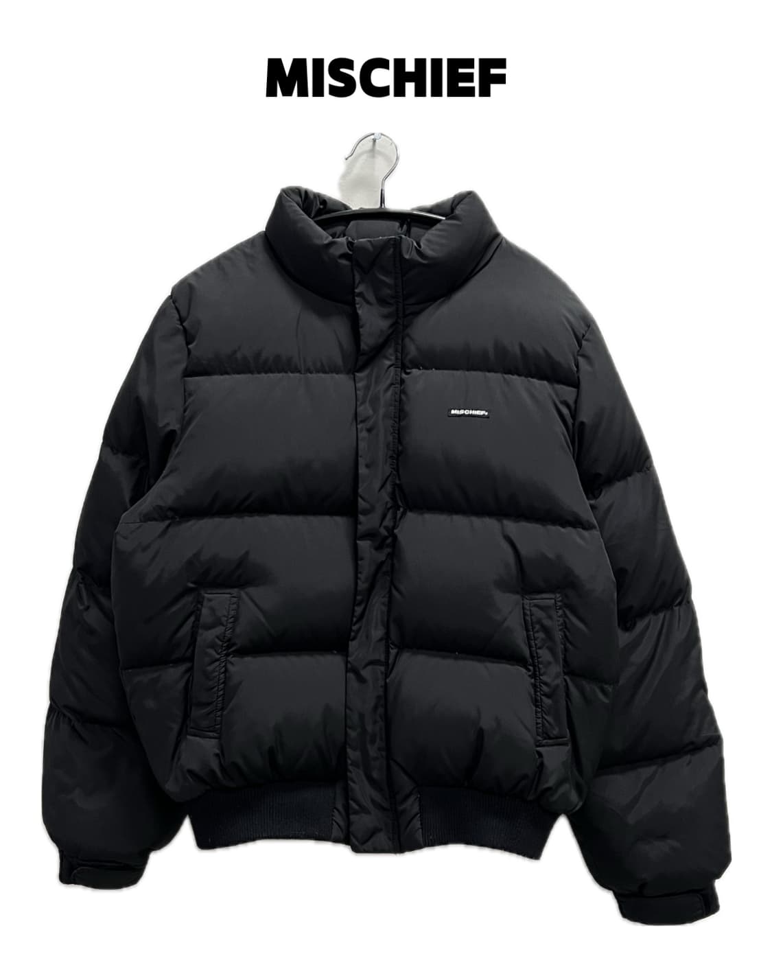 미스치프 백로고 숏패딩 자켓 상품이미지1
