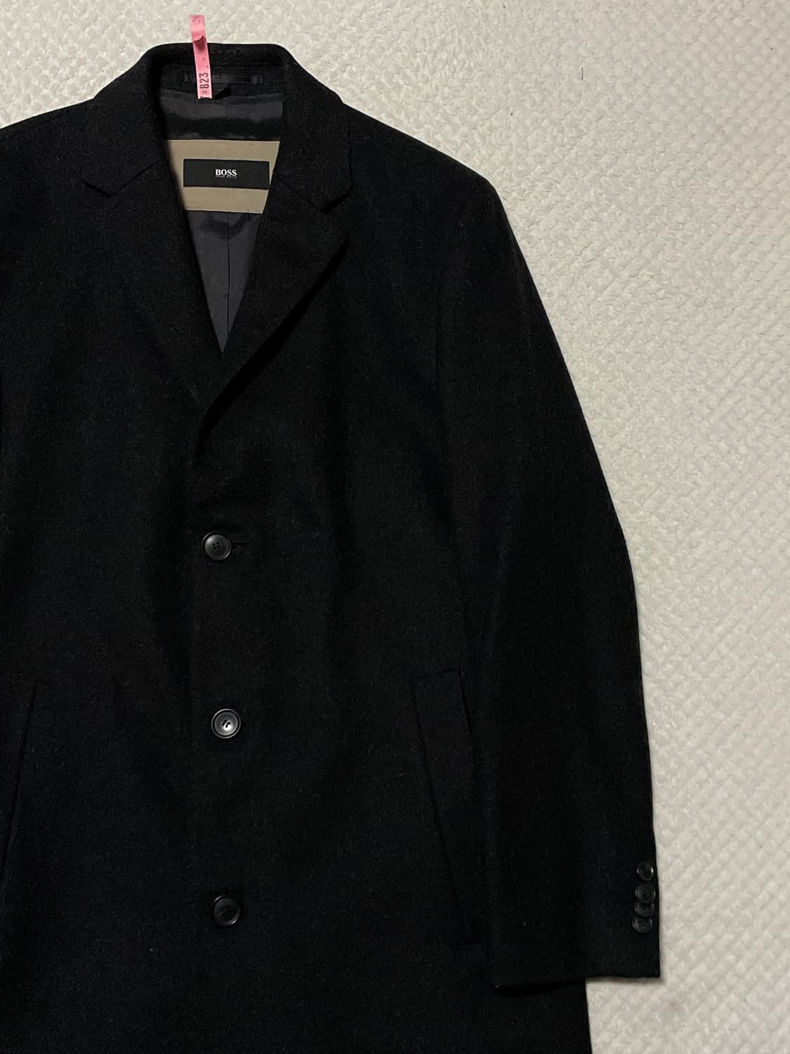 [50] BOSS 휴고보스 버진 울 미니멀 싱글 코트 다크 그레이 상품이미지6