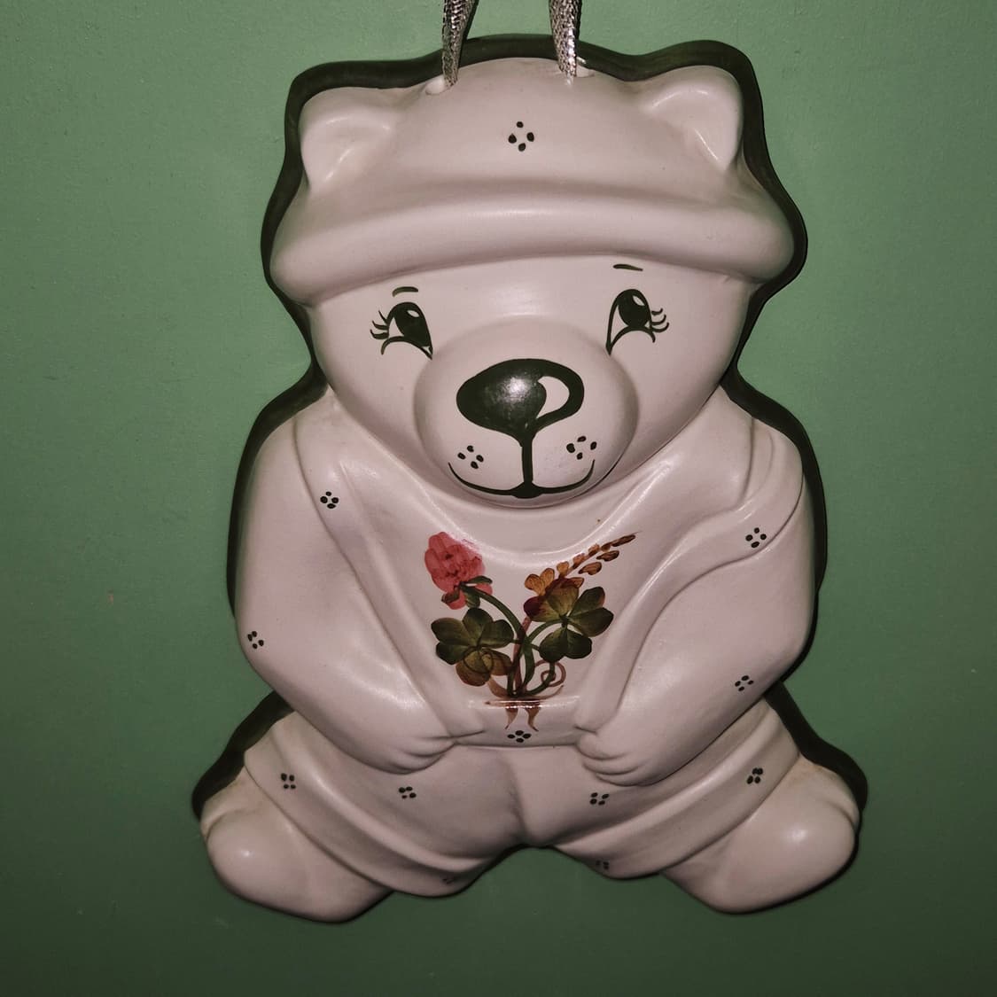 90s 이탈리아 핸드 포셀린 테디베어 벽걸이 상품이미지7