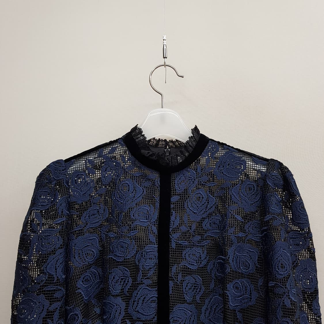 산드로 로즈 패턴 레이스 원피스 1사이즈 상품이미지3