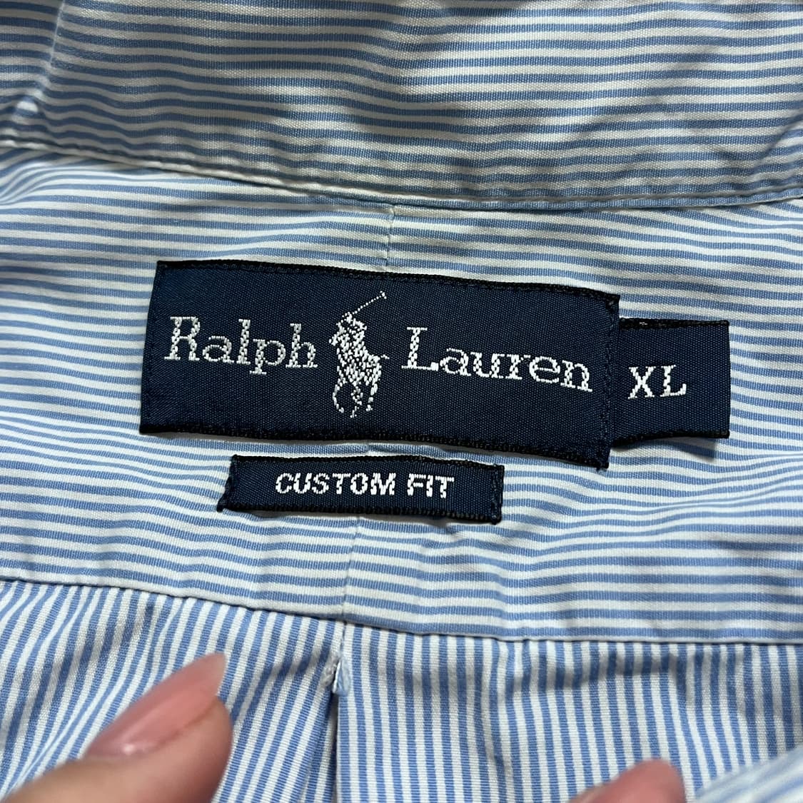 [정품] 폴로 블루 / 핑크포니 스트라이프 셔츠 [ XL ] 상품이미지5