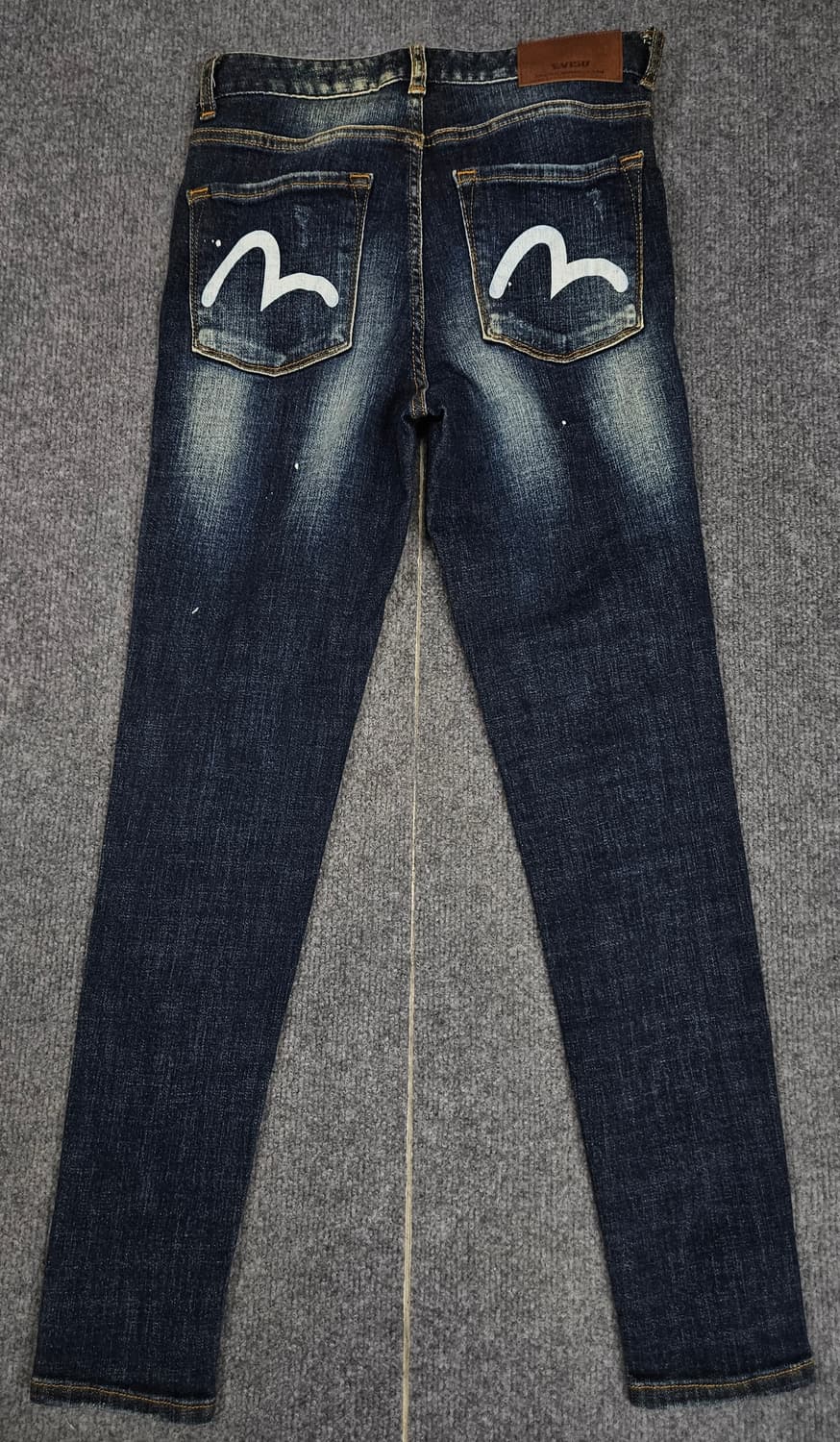 에비수 페인팅 다크블루 팬츠(급처) 상품이미지3